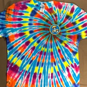 Large tie dye shirt mushroom patch